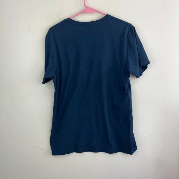 PATAGONIA FITZ ROY SCOPE ORGANIC T-SHIRT NAVY size medium slim fit - Picture 4 of 5